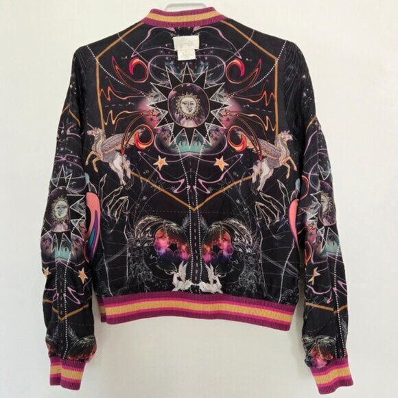 Camilla Tropic Of Neon Bomber Jacket Reversible Small b96E - Picture 8 of 14